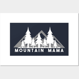 Mountain Mama Adventure Woman Posters and Art